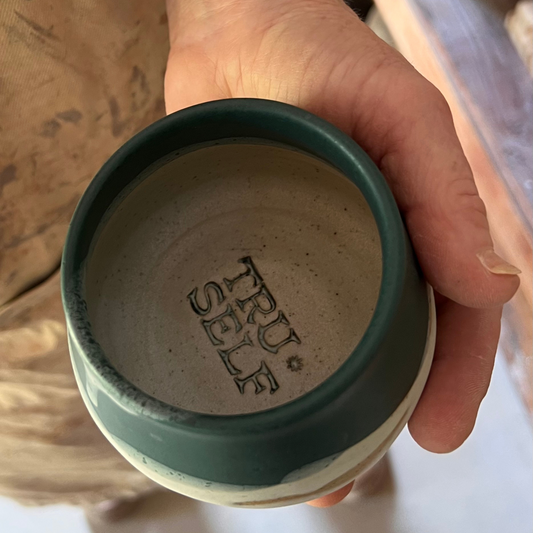 TruSelf Ceremonial Cacao Cup – Handmade Stoneware Ritual Mug (7-8oz)