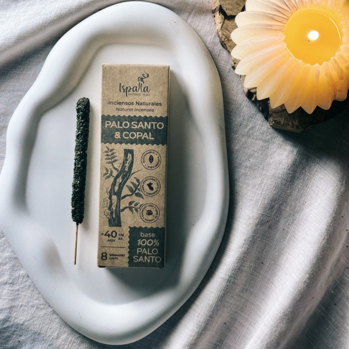 Ispalla Connection Palo Santo and Copal natural incense sticks handmade in Peru